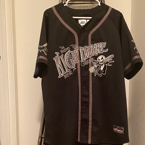 Disney Black and Gray Nightmare Before Christmas Men's Jersey - Picture 1 of 10